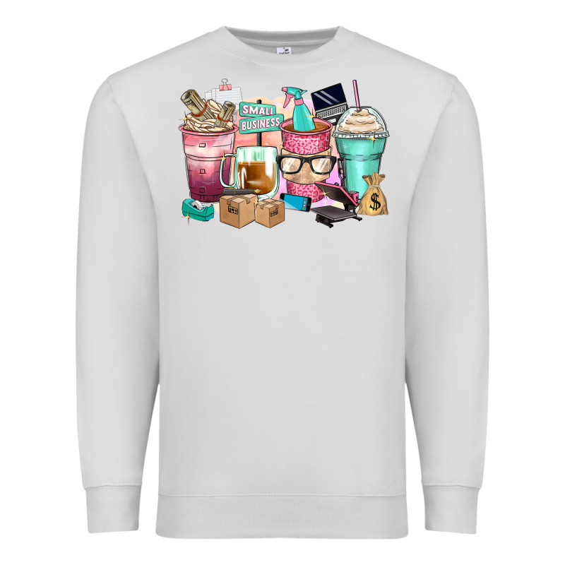 Small Business Coffee Cups Premium Sweatshirt by Zillion Design Studio | Teevron