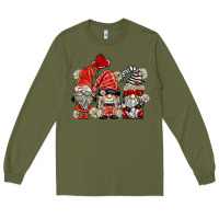 Army Green ladybug  gnomies Long Sleeve Tee - BarkalooDesign