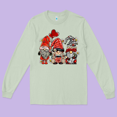 Ladybug  Gnomies Long Sleeve Tee Designed By Barkaloodesign