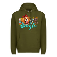 Army Green love beagles Premium Hoodie - Artiststas