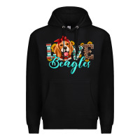 Black love beagles Premium Hoodie - Artiststas