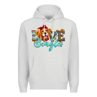 Dove Grey love beagles Premium Hoodie - Artiststas
