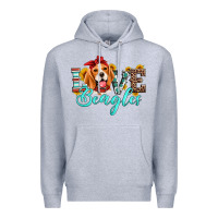 Heather Grey love beagles Premium Hoodie - Artiststas