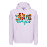 Lilac love beagles Premium Hoodie - Artiststas