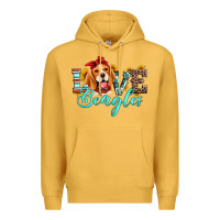 Mustard love beagles Premium Hoodie - Artiststas