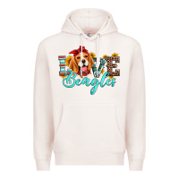 Pale Pink love beagles Premium Hoodie - Artiststas