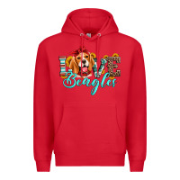 Red love beagles Premium Hoodie - Artiststas