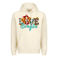 Sandshell love beagles Premium Hoodie - Artiststas