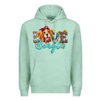 Seafoam love beagles Premium Hoodie - Artiststas