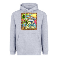 Heather Grey salt water and sunshine Heavyweight Hoodie - texasbilliewilder