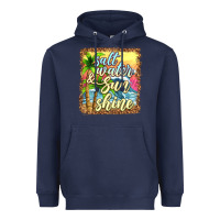 Navy salt water and sunshine Heavyweight Hoodie - texasbilliewilder
