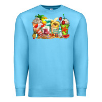 Ocean Blue summer vibes coffee cups Premium Sweatshirt - Zillion Design Studio