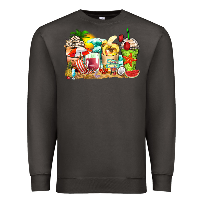 Summer Vibes Coffee Cups Premium Sweatshirt by Zillion Design Studio | Teevron