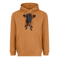 Meerkat highland cow calf Heavyweight Hoodie - RanaPortraitStore