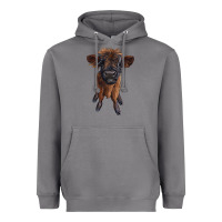 Storm highland cow calf Heavyweight Hoodie - RanaPortraitStore