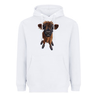 White highland cow calf Heavyweight Hoodie - RanaPortraitStore