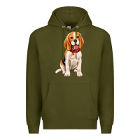 Army Green beagle Premium Hoodie - Artiststas