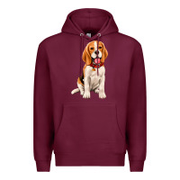 Burgundy beagle Premium Hoodie - Artiststas