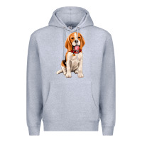 Heather Grey beagle Premium Hoodie - Artiststas