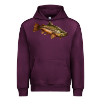 Mauve Wine brown trout Urban Hoodie - LillyAllenDesigns