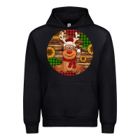 Black Cute reindeer Christmas Urban Hoodie - Jasminsmagicworld