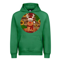 Emerald Cute reindeer Christmas Urban Hoodie - Jasminsmagicworld