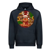 Navy Cute reindeer Christmas Urban Hoodie - Jasminsmagicworld
