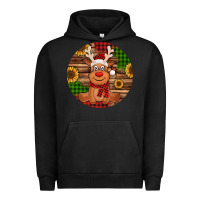 Pigment Black Cute reindeer Christmas Urban Hoodie - Jasminsmagicworld