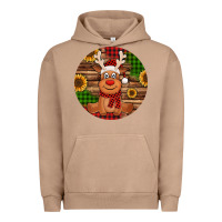 Pigment Burro Cute reindeer Christmas Urban Hoodie - Jasminsmagicworld