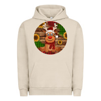 Pigment French Oak Cute reindeer Christmas Urban Hoodie - Jasminsmagicworld