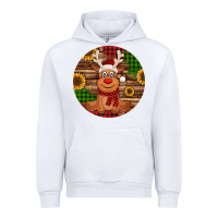 White Cute reindeer Christmas Urban Hoodie - Jasminsmagicworld