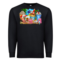 Black travel coffee cups Premium Sweatshirt - Zillion Design Studio