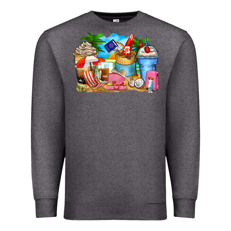 Travel Coffee Cups Premium Sweatshirt by Zillion Design Studio | Teevron