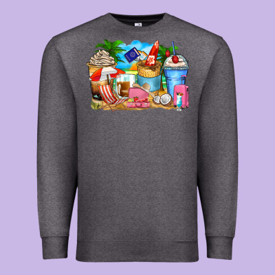 Travel Coffee Cups Premium Sweatshirt Designed By Zillion Design Studio