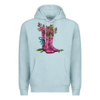 Valentines Day Western Boots And Roses Premium Hoodie | Teevron