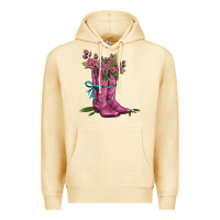 Pina Colada valentines day western boots and roses Premium Hoodie - AdoDesignShop