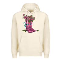 Tofu valentines day western boots and roses Premium Hoodie - AdoDesignShop