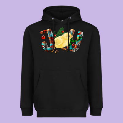 Christmas Joy Chick Heavyweight Hoodie Designed By Ranaportraitstore