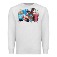 Oatmeal Heather usa coffee cups Premium Sweatshirt - Zillion Design Studio