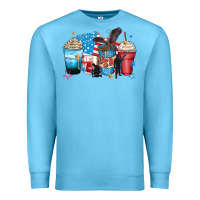 Ocean Blue usa coffee cups Premium Sweatshirt - Zillion Design Studio