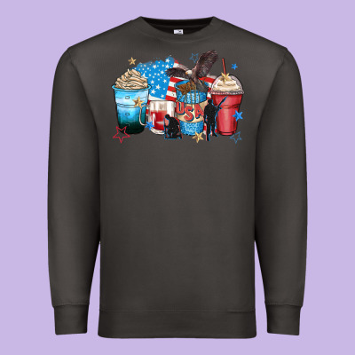 Usa Coffee Cups Premium Sweatshirt Designed By Zillion Design Studio