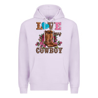 Lilac valentines day love my cowboy Premium Hoodie - AdoDesignShop