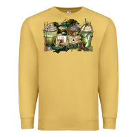 Antique Gold veteran coffee cups Premium Sweatshirt - Zillion Design Studio
