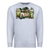 Heather Grey veteran coffee cups Premium Sweatshirt - Zillion Design Studio