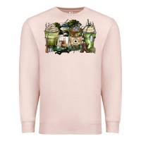 Pale Pink veteran coffee cups Premium Sweatshirt - Zillion Design Studio
