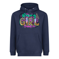 Navy racing girl Heavyweight Hoodie - Zillion Design Studio