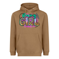 Toasted Coconut racing girl Heavyweight Hoodie - Zillion Design Studio