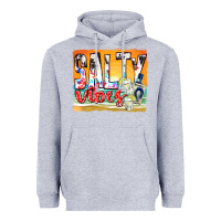 Heather Grey salty vibes Heavyweight Hoodie - texasbilliewilder
