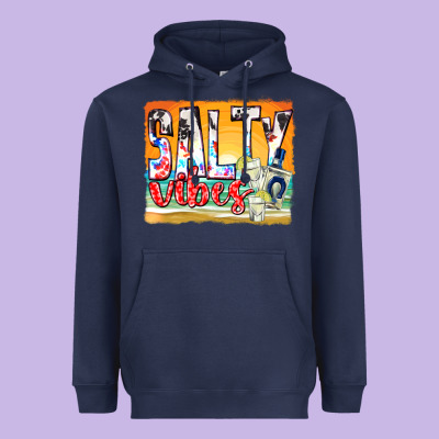 Salty Vibes Heavyweight Hoodie Designed By Texasbilliewilder