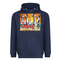 Navy salty vibes Heavyweight Hoodie - texasbilliewilder